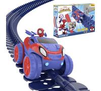 Smoby Toys - Spidey FleXtreme Racing Track Set (Blue/Red) - Flexible Children's