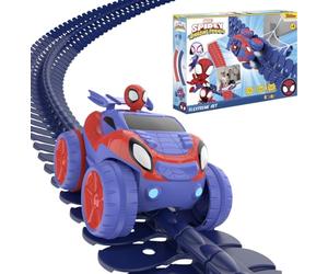 Smoby - Spidey - FleXtreme - 4m40 Car Circuit - 184 Flexible and Modular Tracks + 1 Spidey Vehicle with Light Effects - Batteries Included - From 4 Years Old