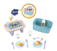 Smoby - Stitch 2-in-1 Picnic Basket - Transforms into a Side Table - 16 Accessories Included - Ages 3+ - Made in France