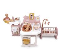 Smoby - Baby Nurse - Large Baby House - For Babies up to 42 cm - 3 Play Areas - 19 Accessories - Foldable and Portable - Recycled Material - Ages 3+ - Made in France