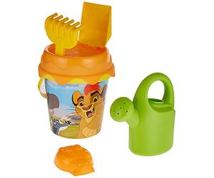 Smoby 'The Lion Guard' Sand Bucket Set with Watering Can, Spade, Rake & Sand Mould, 18 Months to 6 Years