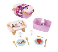 Smoby - Disney Princess 2-in-1 Picnic Basket - Transforms into a Side Table - 14 Accessories Included - Ages 3+ - Made in France