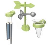 Smoby - Weather Kit - Chime, Wind Vane, Anemometer and Rain Gauge - From 2 Years Old - Made in France