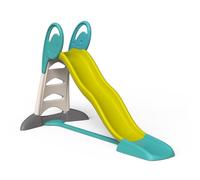 Smoby XL Wavy Garden Slide for kids, includes hose attachment for water cascade, non-skid steps and ergonomic ladder handles. UV Plastic.