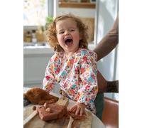 Smock-Like Bib with Long Sleeves rosy