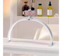 SMOCTAR Half Moon Lamp for Nail Desk, Foldable LED Nail Desk Lamp for Nail Tech with Phone Holder, 29Inch Half Moon Light Esthetician Lash Light for Eyelash Extensions, Beauty, Tattoo