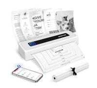 SMOCTAR Portable Printer Wireless, Bluetooth Inkless Thermal Printer A4, Mobile Printers Compatible with Android & iOS Phone & Laptop, Small Printers for Home, Travel, Photo, Office, School