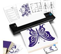 SMOCTAR Tattoo Printer Bluetooth with 10pcs Tattoo Transfer Paper & A4 Thermal Paper, Tattoo Stencil Printer for Artists & Beginners, Inkless Temporary Thermal Machine For Phone, Tablet & PC