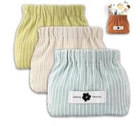 Smoderate Corduroy Elastic Hair Tie Organizer, Portable Corduroy Elastic Storage Bag, Multipurpose Pouche Portable Cosmeti (3PCS-A)