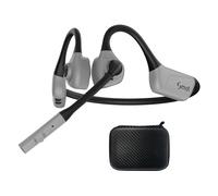 Smof Bluetooth Air Conduction Headset with Mic,Open Ear Wireless Headphones with Bluetooth 5.1/Mute Function/aptX-HD/LL,for Online Meeting/Online Teaching/Office Home Business/Driving(Gray)