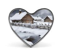 Smoke Accompanies The Chirping of Sparrows Lapel Pin Elegant Heart Shape Brooch Badge Funny Personalized Pinback Button Badge Fashion Cute Heart Brooch Pins for Bag Jacket Clothes Accessories