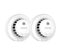 Smoke Alarm 10 Years Lifepan, 5 Years Battery, Smoke alarms for Home, with Replaceable Battery, Fire Alarm Test/Silence Button, Smoke Detector, 85dB, Conforms to EN14604, UKCA (2PCS)