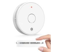 Smoke Alarm for Home, 10-Year Sealed Battery Smoke Detector with Big Test/Silence Button, Fire Alarm with Adhesive Tape, Conforms to EN14604 Standard