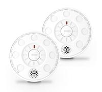 Smoke Alarm for Home, 2 Pack, Smoke Detectors with Test Silence Button Certified EN 14604:2005+AC:2008 Advanced 10 Year Optical Sensor, Low Battery Warning for Enhanced Home Safety