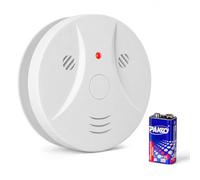 Smoke Alarm for Home, Battery Powered Smoke Detector, Fire Alarms with 85dB Siren, DC 9V Battery & Test Button - Smoke and Heat Detector for House, Kitchen, Room, Hallway - Ideal for Your Family