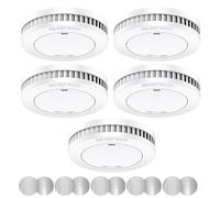 Smoke Alarm for Home,XINDUM Smoke Detectors 10 Years Battery, Fire Alarms with Test/Mute Button and Magnetic Holder, 85dB Audible Alarm for Home Security, Standalone,5 Pack
