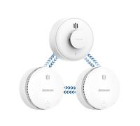 Smoke Alarm, Interlinked Smoke and Heat Alarm Scotland Bundle, Pre-linked,10-Year Battery Life,Compliant with Scotland & England Law (2 Smoke + 1 Heat)
