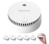 Smoke Alarms for Home, 10-Year Battery, Smoke Alarm, Fire Alarm with Test/Silence Button, Smoke Detector Certificated by TUV Conforms to EN14604 Standard (5pcs)