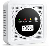 Smoke and Carbon Monoxide Alarm, Dual Sensor Combination Smoke CO Detector with Digital Display & Replaceable Battery, 85dB Loud Alarm for Home Garage Office RV
