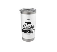 Smoke Brisket Not Meth Funny BBQ Meat Lover Novelty Gag Meme Stainless Steel Insulated Tumbler