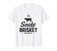 Smoke Brisket Not Meth Funny BBQ Meat Lover Novelty Gag Meme T-Shirt