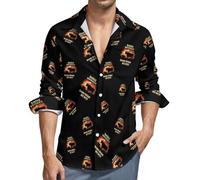 Smoke Brisket Not Meth Men's Long Sleeve Button Down Shirts Casual Regular Fit Shirt with Pocket