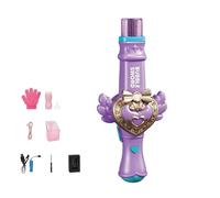 Smoke Bubble Machine - Elastic Bubble Fog Wand, Kids Magic Bubbles Gun Toy with Fog Effect & Colorful Light & Music, Interactive Soap Blower Outdoor Birthday Christmas Party Gift Games (B)