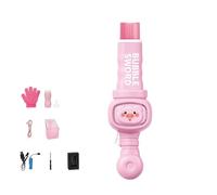 Smoke Bubble Machine - Elastic Bubble Fog Wand, Kids Magic Bubbles Gun Toy with Fog Effect & Colorful Light & Music, Interactive Soap Blower Outdoor Birthday Christmas Party Gift Games (E)