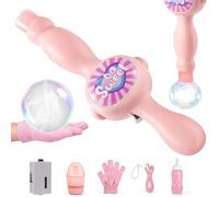 Smoke Bubble Machine for Kids, Fog Bubble Machine with Elastic Smoke Effect, Magic Bubble Wand Interactive Game, Fun Bubbles Blowing Machines for Party Outdoor Birthday (Pink)