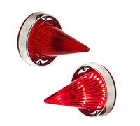 Smoke Bullet Turn Signal Light Lens Cover Fit for Harley Touring Road Glide Road King Electra Glide Tour Glide Heritage with 3-1/4'' Flat Turn Signals,NOT Fit for LED (Red)