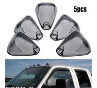 Smoke Cab Roof Running Marker Light Cover Lenses 5 Pieces For Ford F250 F350 Super Duty 1999 2016 Compatible Replacement For E150 E250 E350 E450 F450 F550 F650 F750
