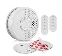 Smoke Detector Fire Alarm Set Sensor Magnetic Mount Holder Battery Incl 85db 10x