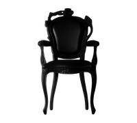 Smoke Dining Chair with Armrests Black
