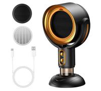 Smoke Fan for Smoking Indoors 2 Speed Portable Range Hood with 15° Adjustable, Low Noise Rechargeable Smoke Catcher for Kitchens, BBQs, Hot Pots Golden