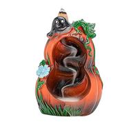 Smoke Fountain,Pumpkin Incense Holder | Aromatherapy and Yoga Incense Waterfall Halloween Backflow Fountain Ornament Decoration