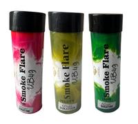 Smoke Grenades/Flares Pack of 3 for Paintball, Weddings, Photo-shoots & Special Effects 60 Second Duration (Pink, Yellow, Green)