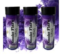 Smoke Grenades/Flares Pack of 3 for Paintball, Weddings, Photo-shoots & Special Effects 60 Second Duration (Purple, Purple, Purple)