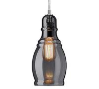 Smoke Grey Glass Droplet Ceiling Light Shade Pendant Chrome Modern Retro Vintage M0117