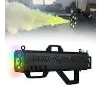 Smoke Gun for Party, led Light Atmosphere Fog Machine,Handheld Fog Machine Cannon for Spooky Halloween, Stage Shows and Club Night(Black)