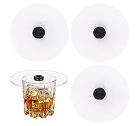 Smoke Infuser Lids 3 Pack of Cocktail Drinks Smoking Covers Portable Smoke Infuser Accessories for Wine Cups Goblet Glasses Tumblers Mugs Bowls Diameter Below 4.7"