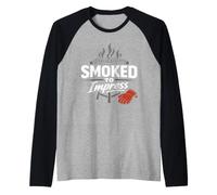 Smoke is My Cologne BBQ Smell Humor Grillmaster Funny BBQ Raglan Baseball Tee