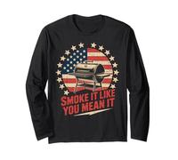 Smoke It Like You Mean It Meat Grilling BBQ Long Sleeve T-Shirt