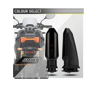 (Smoke Lens) Amber Motorcycle LED Turn Signals Tail Flasher Indicator Lamp Left Right 12V Waterproof Fit For Honda RS150 XRE300 CRF300