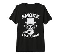 Smoke Like A Man Cigar Smoking Monkey Premium T-Shirt