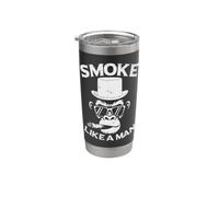 Smoke Like A Man Cigar Smoking Monkey Stainless Steel Insulated Tumbler