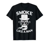 Smoke Like A Man Cigar Smoking Monkey T-Shirt