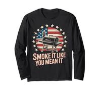 Smoke Like You Mean It Funny Grilling BBQ Long Sleeve T-Shirt