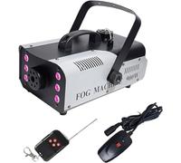Smoke Machine,900W Smoke Machine with 6 LEDs RGB Lighting Remote Controlled Stage Effect Equipment for Theater Party Thanksgiving Halloween Christmas Parties DJ Nightclub Wedding