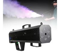 Smoke Machine for Parties,1500W Portable Fog Machine,7-Color LED Lights&adjusts Smoke Volume,Fog Stage Effect Equipment,Fog Jet (19.6-32.8ft）(Black)