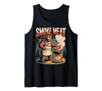 Smoke Meat Bear BBQ Outdoor Grilling Tank Top